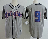 Knights #9 Gray 1839 1939 Baseball Centennial Stitched Movie Jersey Dzhi,baseball caps,new era cap wholesale,wholesale hats