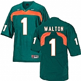 Miami Hurricanes 1 Mark Walton Green College Football Jersey DingZhi,baseball caps,new era cap wholesale,wholesale hats