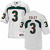 Miami Hurricanes 3 Stacy Coley White College Football Jersey DingZhi,baseball caps,new era cap wholesale,wholesale hats