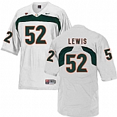 Miami Hurricanes 52 Ray Lewis White College Football Jersey DingZhi,baseball caps,new era cap wholesale,wholesale hats