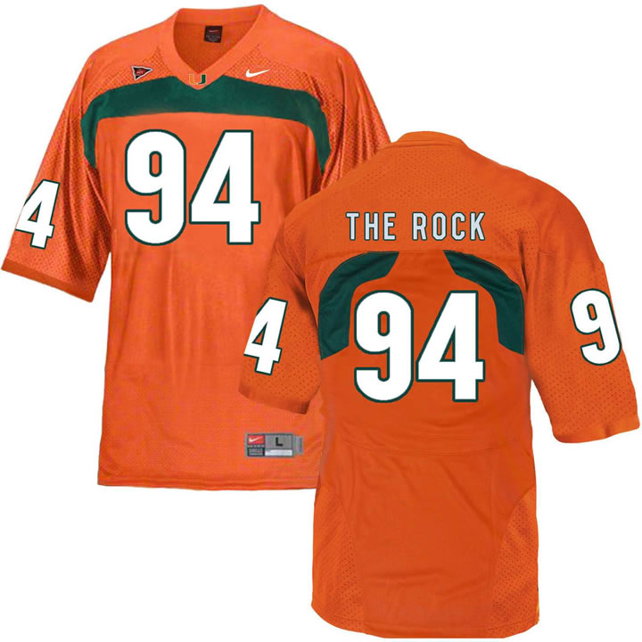 Miami Hurricanes 94 The Rock Orange College Football Jersey DingZhi,We sell and wholesale Miami Hurricanes 94 The Rock Orange College Football Jersey DingZhi on line form chian!