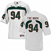Miami Hurricanes 94 The Rock White College Football Jersey DingZhi,baseball caps,new era cap wholesale,wholesale hats