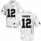 Notre Dame Fighting Irish 12 Brandon Wimbush White College Football Jersey DingZhi,baseball caps,new era cap wholesale,wholesale hats