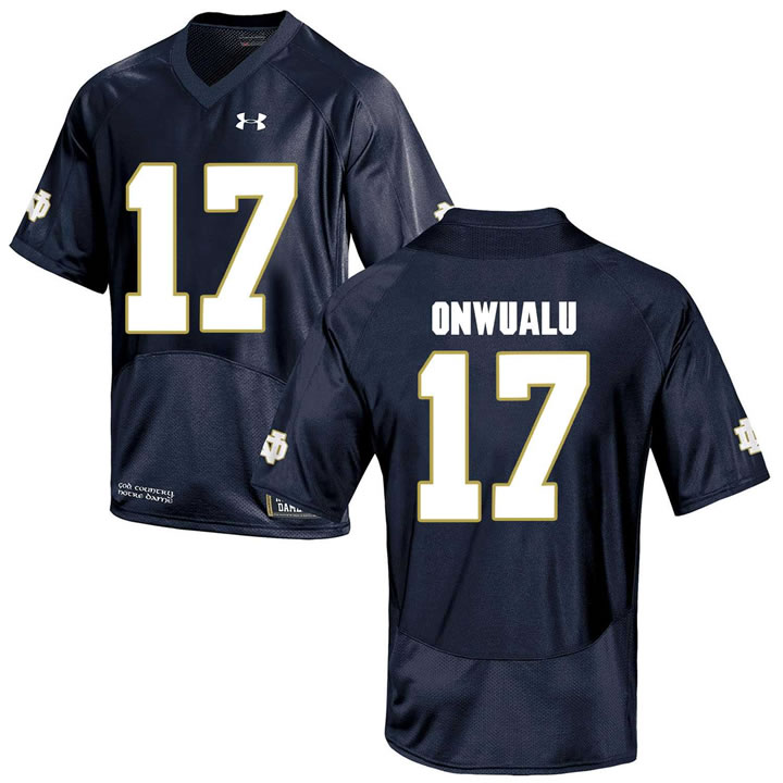 Notre Dame Fighting Irish 17 James Onwualu Navy College Football Jersey DingZhi,We sell and wholesale Notre Dame Fighting Irish 17 James Onwualu Navy College Football Jersey DingZhi on line form chian!
