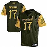 Notre Dame Fighting Irish 17 James Onwualu Olive Green College Football Jersey DingZhi,baseball caps,new era cap wholesale,wholesale hats