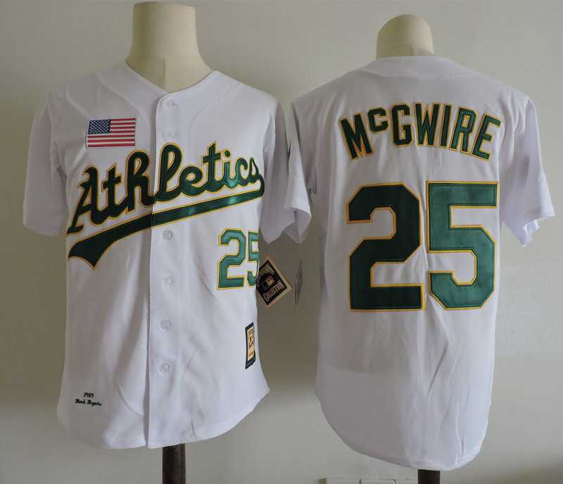 Oakland Athletics #25 Mark McGwire White Mitchell And Ness Throwback Stitched Jersey Dzhi,We sell and wholesale Oakland Athletics #25 Mark McGwire White Mitchell And Ness Throwback Stitched Jersey Dzhi on line form chian!