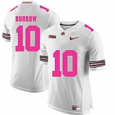 Ohio State Buckeyes 10 Joe Burrow White 2018 Breast Cancer Awareness College Football Jersey DingZhi,baseball caps,new era cap wholesale,wholesale hats