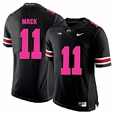 Ohio State Buckeyes 11 Austin Mack Black 2018 Breast Cancer Awareness College Football Jersey DingZhi
