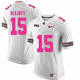 Ohio State Buckeyes 15 Ezekiel Elliott White 2018 Breast Cancer Awareness College Football Jersey DingZhi,baseball caps,new era cap wholesale,wholesale hats