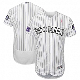 Rockies Blank White 2018 Mother's Day Flexbase Jersey Dzhi,baseball caps,new era cap wholesale,wholesale hats