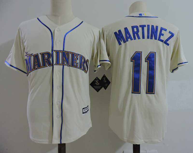 Seattle Mariners #11 Martinez Cream New Cool Base Stitched MLB Jersey Dzhi,We sell and wholesale Seattle Mariners #11 Martinez Cream New Cool Base Stitched MLB Jersey Dzhi on line form chian!