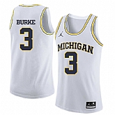 University of Michigan 3 Trey Burke White College Basketball Jersey Dzhi,baseball caps,new era cap wholesale,wholesale hats