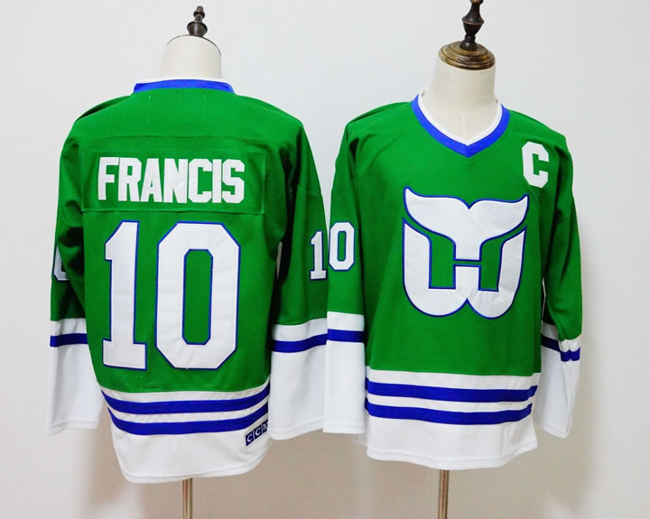 Whalers 10 Ron Francis Green CCM Stitched Jersey,We sell and wholesale Whalers 10 Ron Francis Green CCM Stitched Jersey on line form chian!