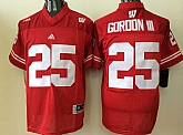 Wisconsin Badgers 25 Melvin Gordon III Red College Football Jersey,baseball caps,new era cap wholesale,wholesale hats