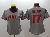 Women Angels 17 Shohei Ohtani Gray Cool Base Baseball Jerseys,baseball caps,new era cap wholesale,wholesale hats