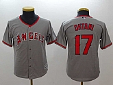 Youth Angels 17 Shohei Ohtani Gray Cool Base Baseball Jerseys,baseball caps,new era cap wholesale,wholesale hats