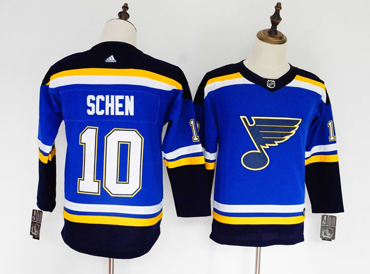 Youth Blues 10 Brayden Schen Blue Adidas Stitched Jersey,We sell and wholesale Youth Blues 10 Brayden Schen Blue Adidas Stitched Jersey on line form chian!