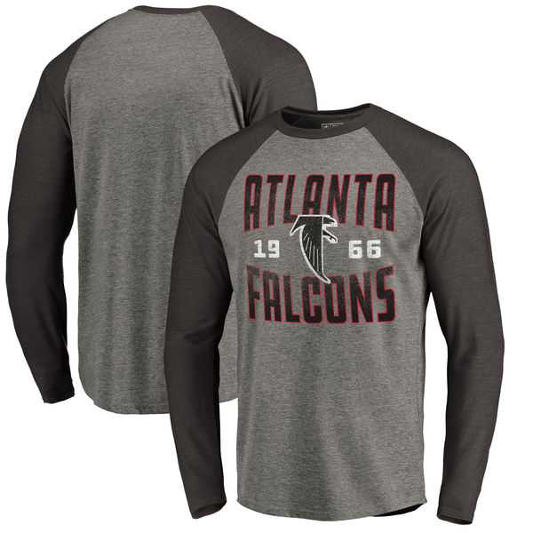 Atlanta Falcons NFL Pro Line by Fanatics Branded Timeless Collection Antique Stack Long Sleeve Tri-Blend Raglan T-Shirt Ash,We sell and wholesale Atlanta Falcons NFL Pro Line by Fanatics Branded Timeless Collection Antique Stack Long Sleeve Tri-Blend Raglan T-Shirt Ash on line form chian!