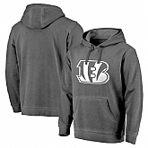 Cincinnati Bengals NFL Pro Line by Fanatics Branded Black White Logo Shadow Washed Pullover Hoodie 90Hou,baseball caps,new era cap wholesale,wholesale hats