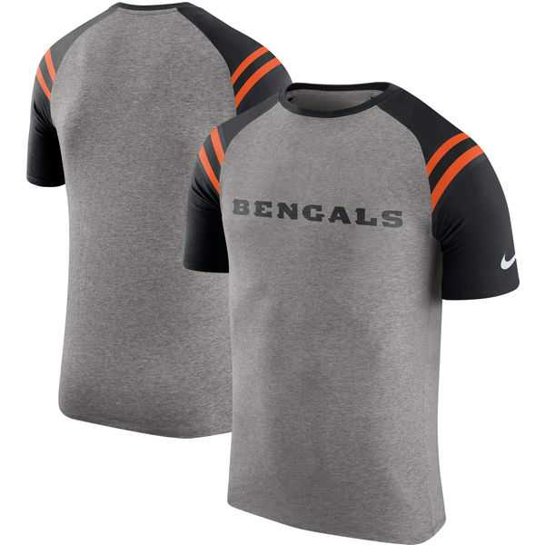 Cincinnati Bengals Nike Enzyme Shoulder Stripe Raglan T-Shirt - Heathered Gray,We sell and wholesale Cincinnati Bengals Nike Enzyme Shoulder Stripe Raglan T-Shirt - Heathered Gray on line form chian!