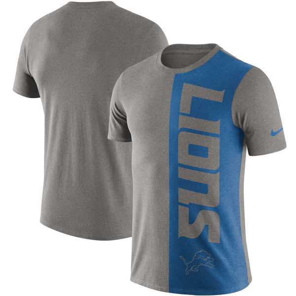 Detroit Lions Nike Coin Flip Tri-Blend T-Shirt - Heathered GrayBlue,We sell and wholesale Detroit Lions Nike Coin Flip Tri-Blend T-Shirt - Heathered GrayBlue on line form chian!