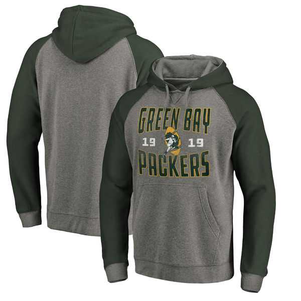 Green Bay Packers NFL Pro Line by Fanatics Branded Timeless Collection Antique Stack Tri-Blend Raglan Pullover Hoodie Ash,We sell and wholesale Green Bay Packers NFL Pro Line by Fanatics Branded Timeless Collection Antique Stack Tri-Blend Raglan Pullover Hoodie Ash on line form chian!
