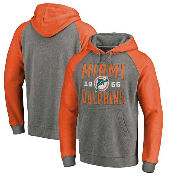 Miami Dolphins NFL Pro Line by Fanatics Branded Timeless Collection Antique Stack Tri-Blend Raglan Pullover Hoodie Ash,We sell and wholesale Miami Dolphins NFL Pro Line by Fanatics Branded Timeless Collection Antique Stack Tri-Blend Raglan Pullover Hoodie Ash on line form chian!