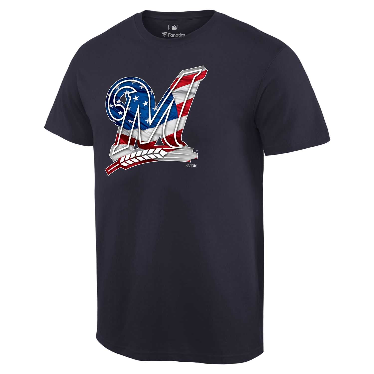 Milwaukee Brewers Navy Banner Wave T Shirt,We sell and wholesale Milwaukee Brewers Navy Banner Wave T Shirt on line form chian!