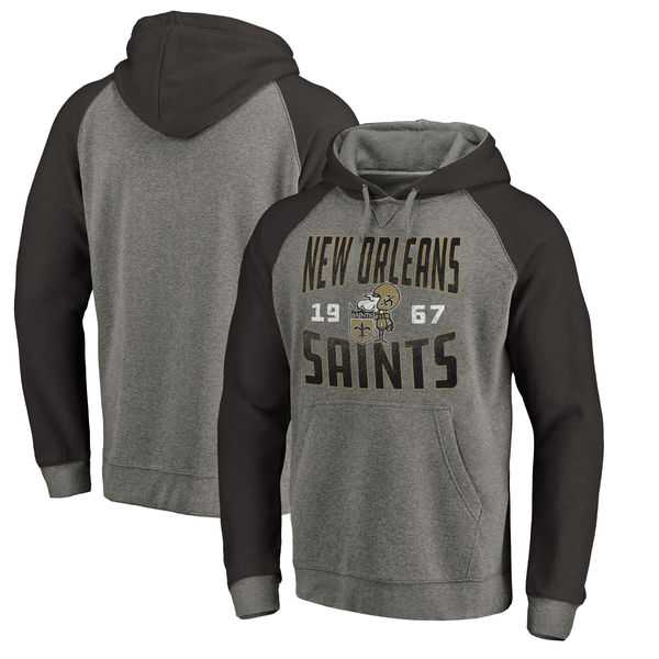 New Orleans Saints NFL Pro Line by Fanatics Branded Timeless Collection Antique Stack Tri-Blend Raglan Pullover Hoodie Ash,We sell and wholesale New Orleans Saints NFL Pro Line by Fanatics Branded Timeless Collection Antique Stack Tri-Blend Raglan Pullover Hoodie Ash on line form chian!
