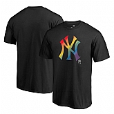 New York Yankees Fanatics Branded Pride Black T Shirt,baseball caps,new era cap wholesale,wholesale hats