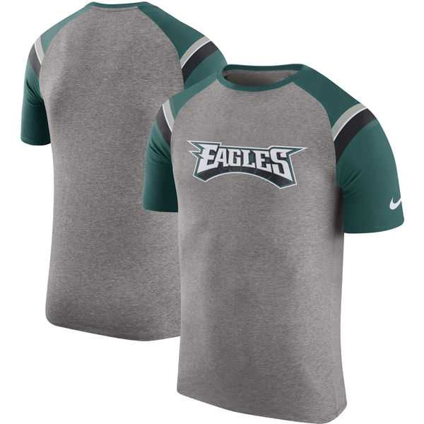 Philadelphia Eagles Nike Enzyme Shoulder Stripe Raglan T-Shirt - Heathered Gray,We sell and wholesale Philadelphia Eagles Nike Enzyme Shoulder Stripe Raglan T-Shirt - Heathered Gray on line form chian!