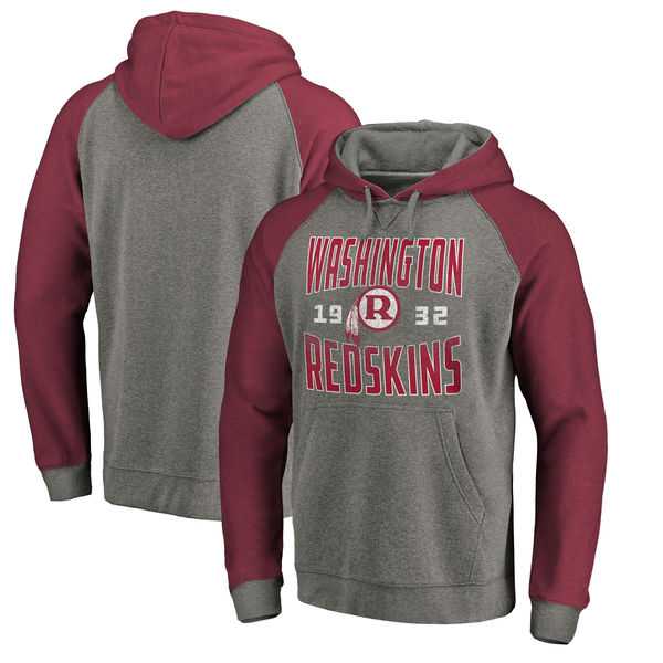 Washington Redskins NFL Pro Line by Fanatics Branded Timeless Collection Antique Stack Tri-Blend Raglan Pullover Hoodie Ash,We sell and wholesale Washington Redskins NFL Pro Line by Fanatics Branded Timeless Collection Antique Stack Tri-Blend Raglan Pullover Hoodie Ash on line form chian!