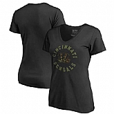 Women Cincinnati Bengals NFL Pro Line by Fanatics Branded Camo Collection Liberty Plus Size V Neck T-Shirt Black,baseball caps,new era cap wholesale,wholesale hats