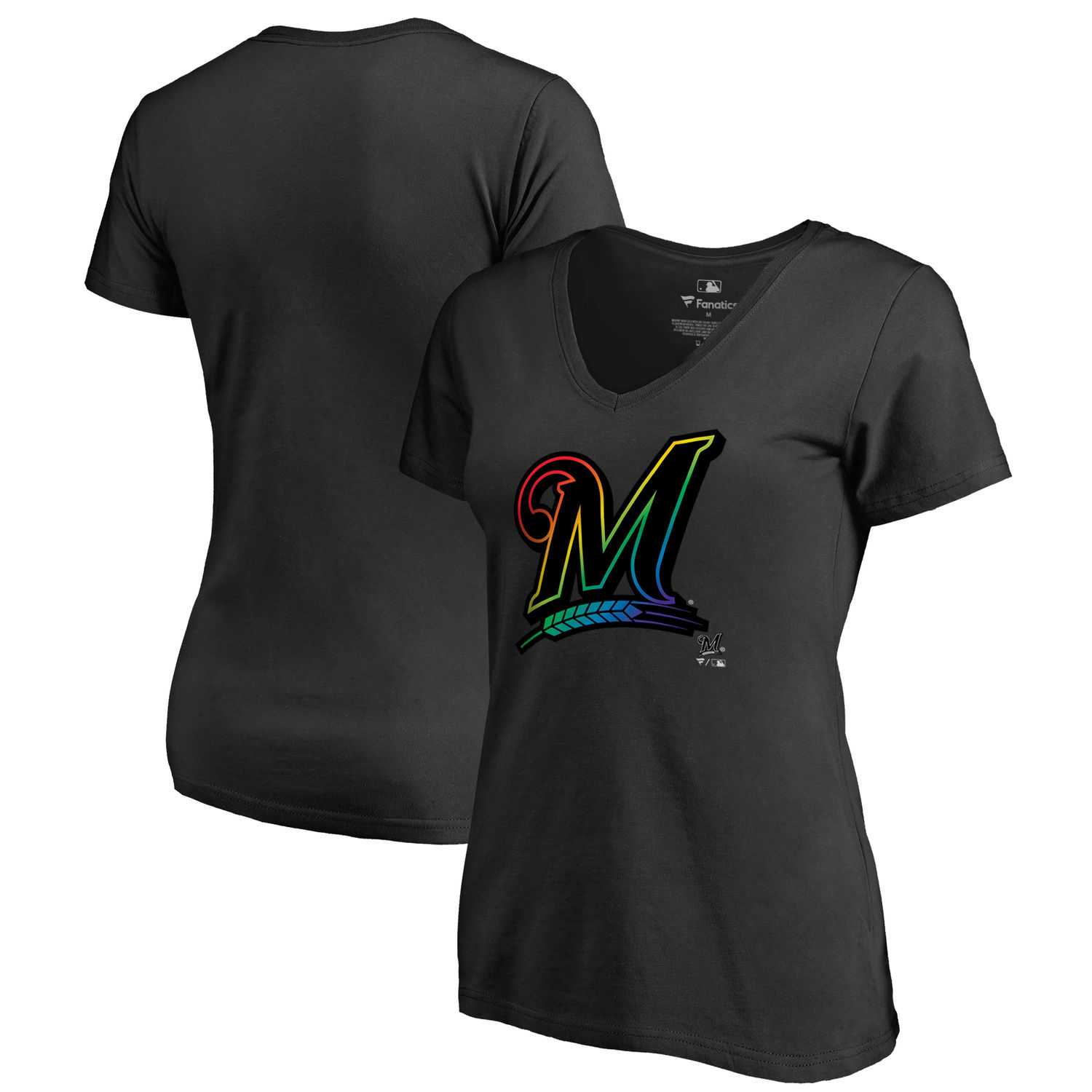 Women Milwaukee Brewers Fanatics Branded Black Big Tall Pride T Shirt Fyun,We sell and wholesale Women Milwaukee Brewers Fanatics Branded Black Big Tall Pride T Shirt Fyun on line form chian!