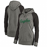 Women Philadelphia Eagles NFL Pro Line by Fanatics Branded Timeless Collection Rising Script Plus Size Tri-Blend Hoodie - Ash,baseball caps,new era cap wholesale,wholesale hats