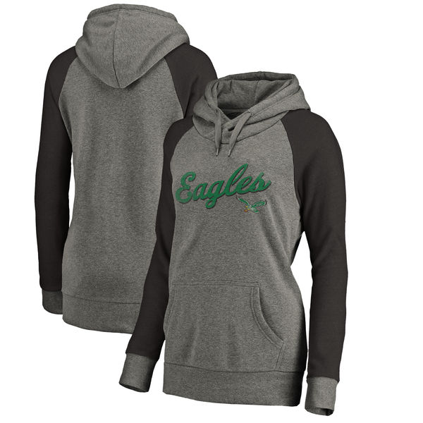 Women Philadelphia Eagles NFL Pro Line by Fanatics Branded Timeless Collection Rising Script Plus Size Tri-Blend Hoodie - Ash,We sell and wholesale Women Philadelphia Eagles NFL Pro Line by Fanatics Branded Timeless Collection Rising Script Plus Size Tri-Blend Hoodie - Ash on line form chian!