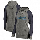 Women Seattle Seahawks NFL Pro Line by Fanatics Branded Timeless Collection Rising Script Plus Size Tri-Blend Hoodie Ash,baseball caps,new era cap wholesale,wholesale hats