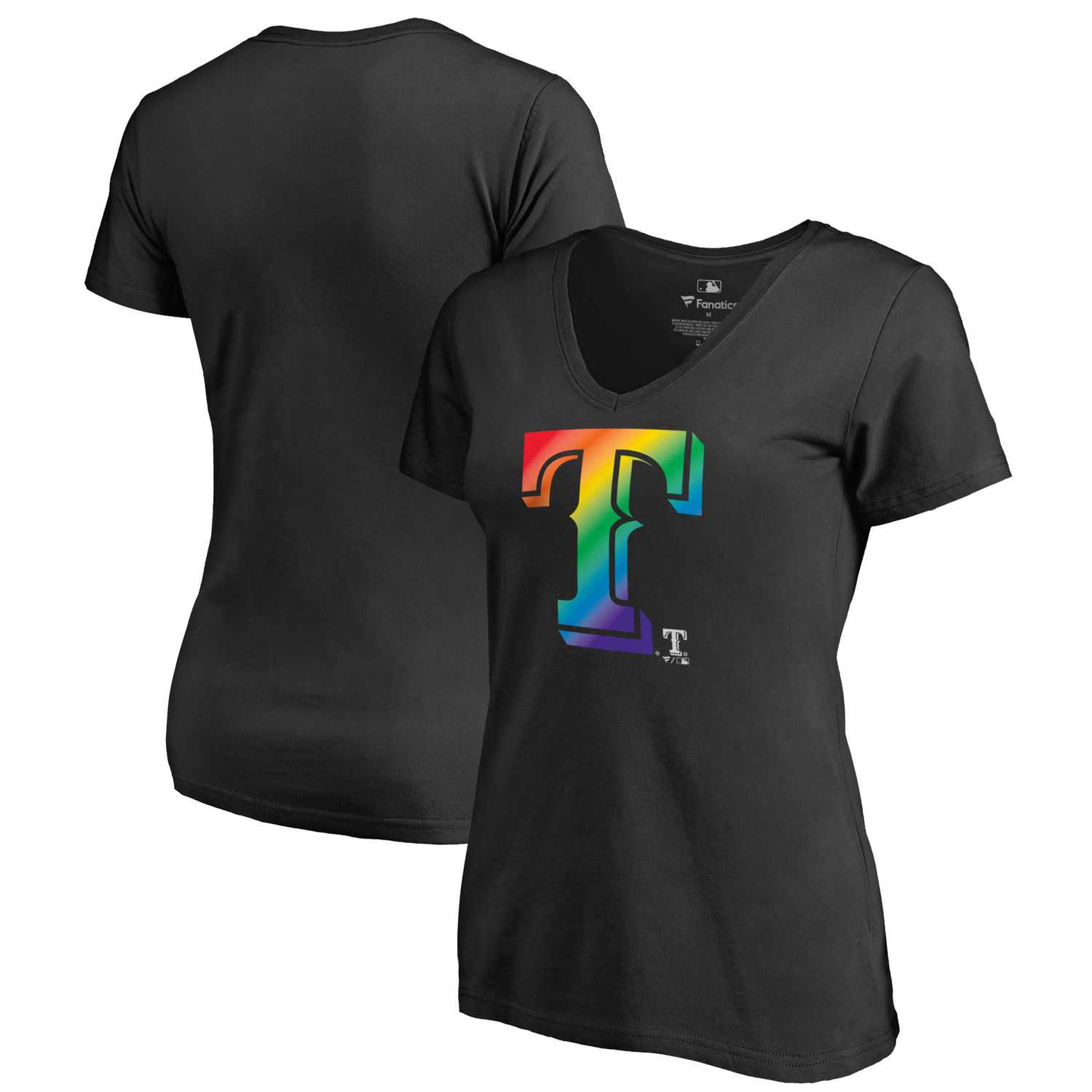 Women Texas Rangers Fanatics Branded Pride Black T Shirt Fyun,We sell and wholesale Women Texas Rangers Fanatics Branded Pride Black T Shirt Fyun on line form chian!
