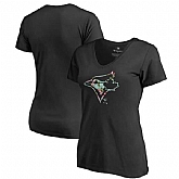 Women Toronto Blue Jays Fanatics Branded Lovely V Neck T-Shirt Black Fyun,baseball caps,new era cap wholesale,wholesale hats