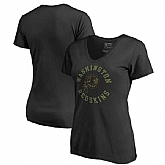 Women Washington Redskins NFL Pro Line by Fanatics Branded Camo Collection Liberty Plus Size V Neck T-Shirt Black,baseball caps,new era cap wholesale,wholesale hats