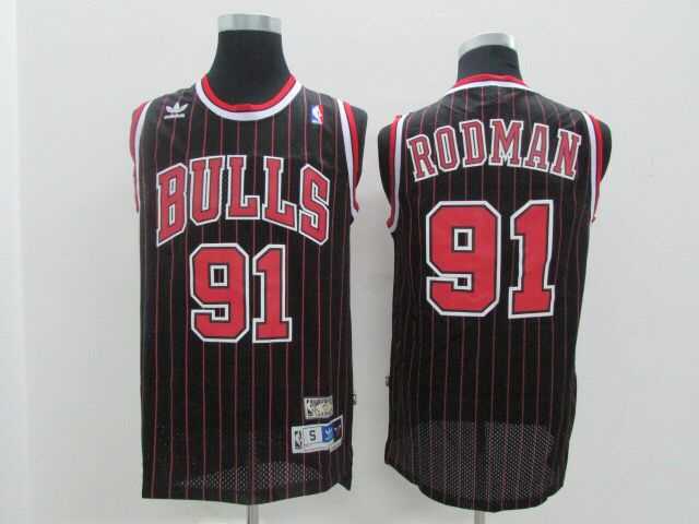 Bulls 91 Dennis Rodman Black Mesh Hardwood Classics Jersey,We sell and wholesale Bulls 91 Dennis Rodman Black Mesh Hardwood Classics Jersey on line form chian!