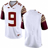 Florida State Seminoles 9 White College Football Jersey Dzhi,baseball caps,new era cap wholesale,wholesale hats