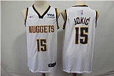 Nuggets 15 Nikola Jokic White Nike Swingman Jersey,baseball caps,new era cap wholesale,wholesale hats