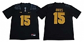 Purdue Boilermakers 15 Drew Brees Black Nike College Football Jersey,baseball caps,new era cap wholesale,wholesale hats