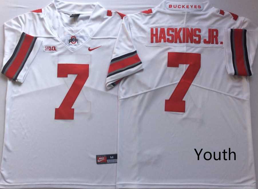 Youth Ohio State Buckeyes 7 Dwayne Haskins Jr. White College Football Jersey,We sell and wholesale Youth Ohio State Buckeyes 7 Dwayne Haskins Jr. White College Football Jersey on line form chian!