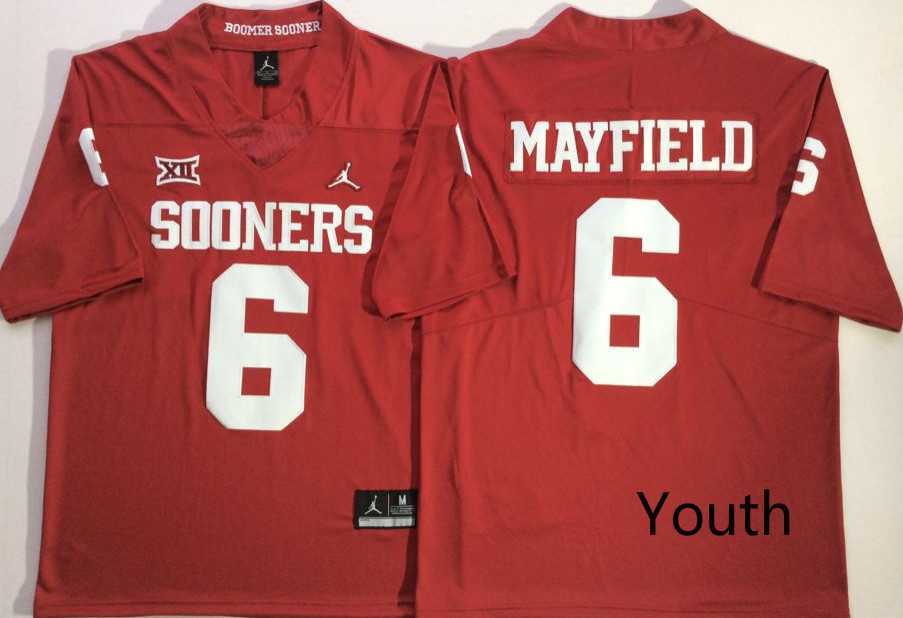 Youth Oklahoma Sooners 6 Baker Mayfield Red College Football Jersey,We sell and wholesale Youth Oklahoma Sooners 6 Baker Mayfield Red College Football Jersey on line form chian!