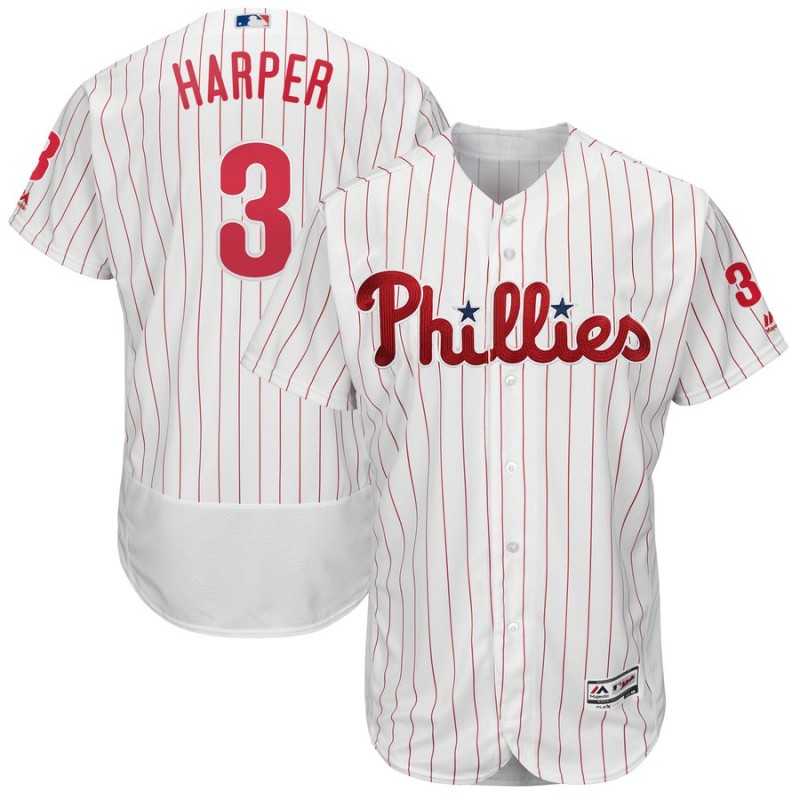 Phillies 3 Bryce Harper White Flexbase Jersey Dzhi,We sell and wholesale Phillies 3 Bryce Harper White Flexbase Jersey Dzhi on line form chian!