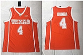 Texas Longhorns 4 Mohamed Bamba Orange Stitched College Basketball Jersey,baseball caps,new era cap wholesale,wholesale hats