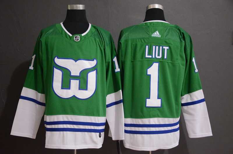 Whalers 1 Mike Liut Green Adidas Jersey,We sell and wholesale Whalers 1 Mike Liut Green Adidas Jersey on line form chian!