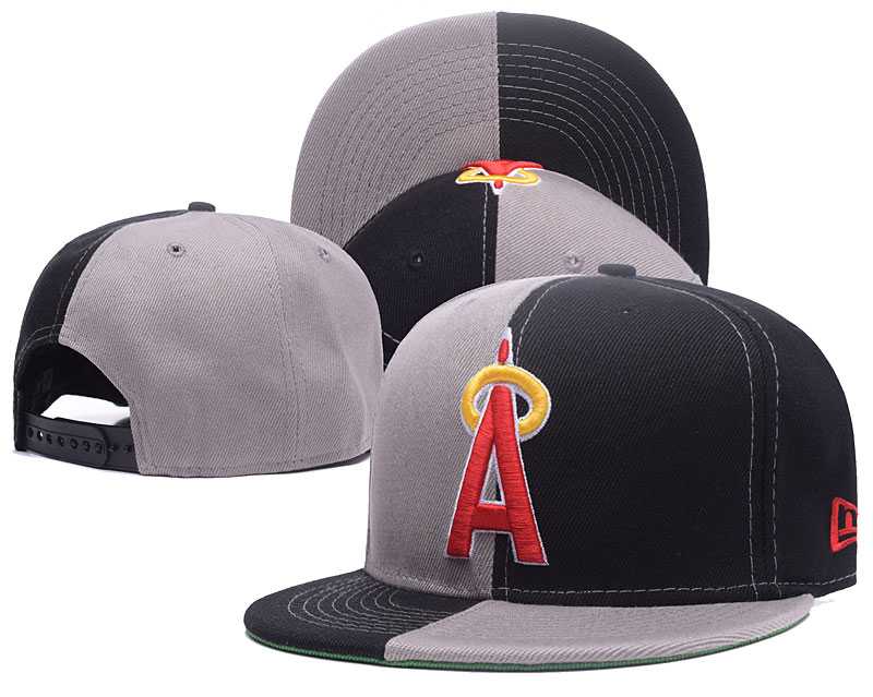 Angels Team Logo Black Gray Adjustable Hat GS,We sell and wholesale Angels Team Logo Black Gray Adjustable Hat GS on line form chian!